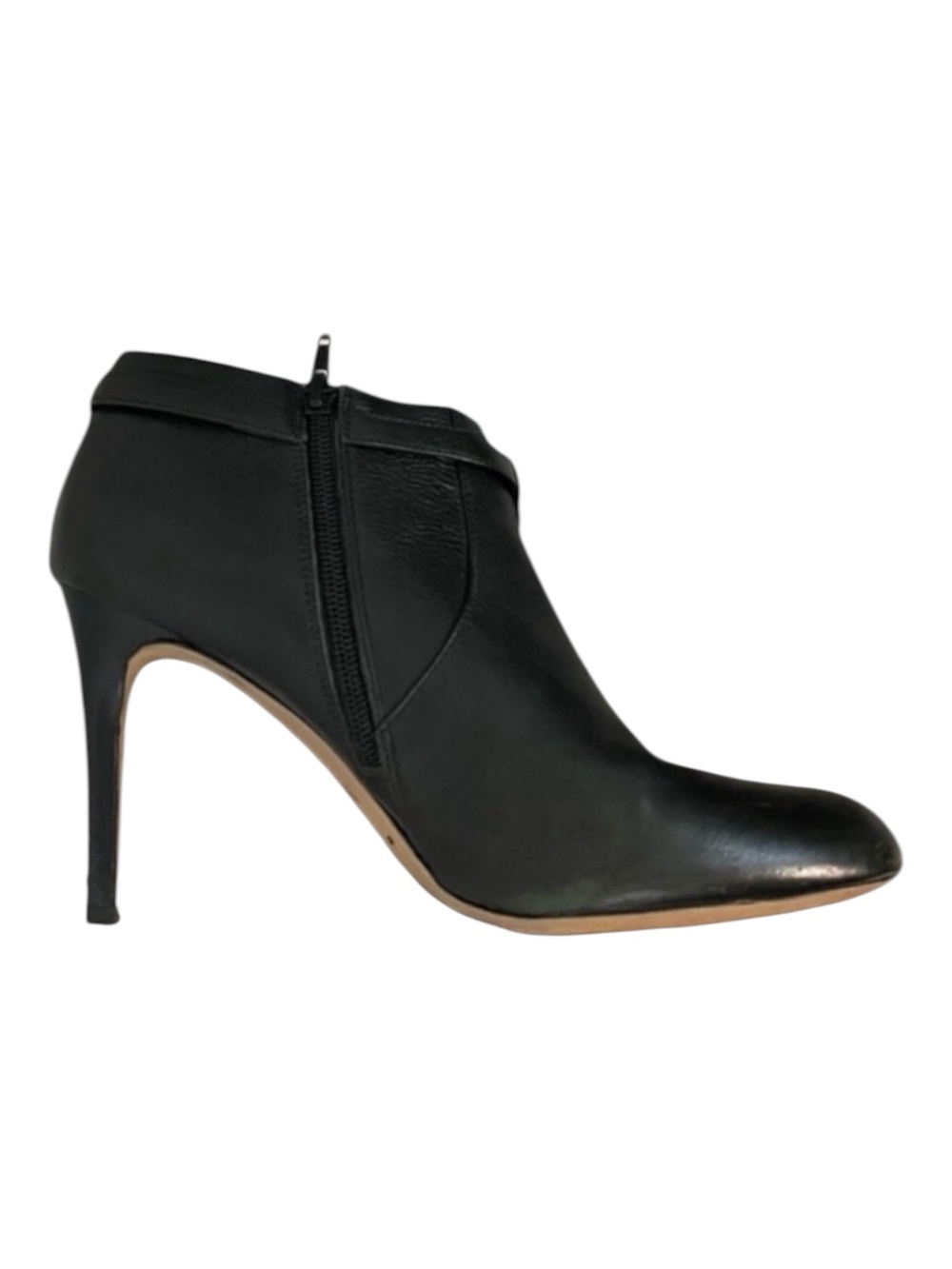 Coach Salene Booties Women’s 9 Black Leather 3.5” Almond Toe Side Zip Ankle